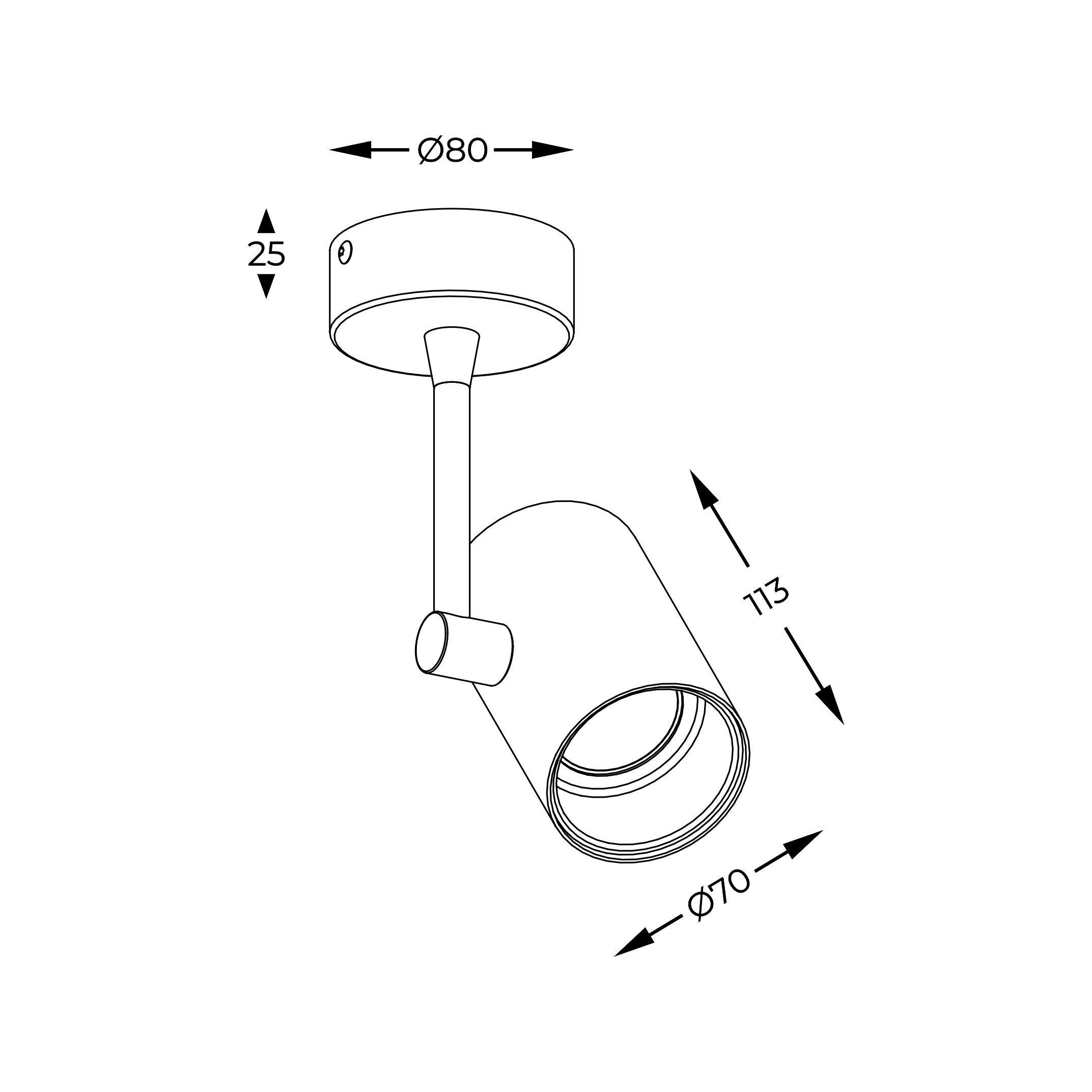 Точковий світильник Zuma Line 20014-BK-N TORI купити