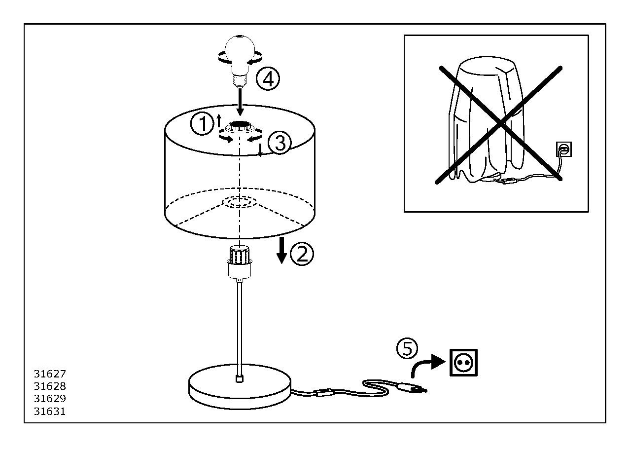 Настольная лампа Eglo 31627 MASERLO купити