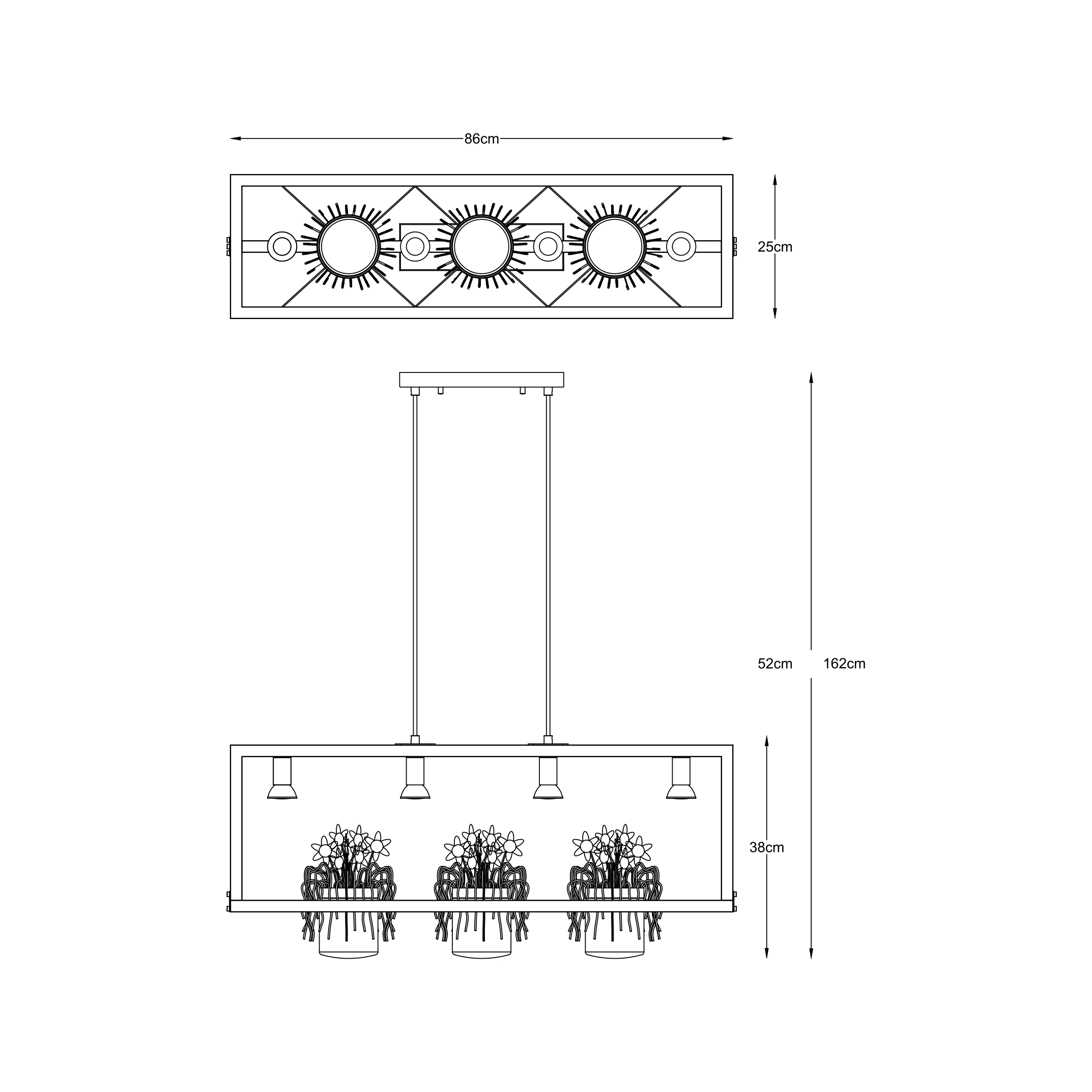 Підвісний світильник Zuma Line P0536-04B-P7AB PLANTER купити