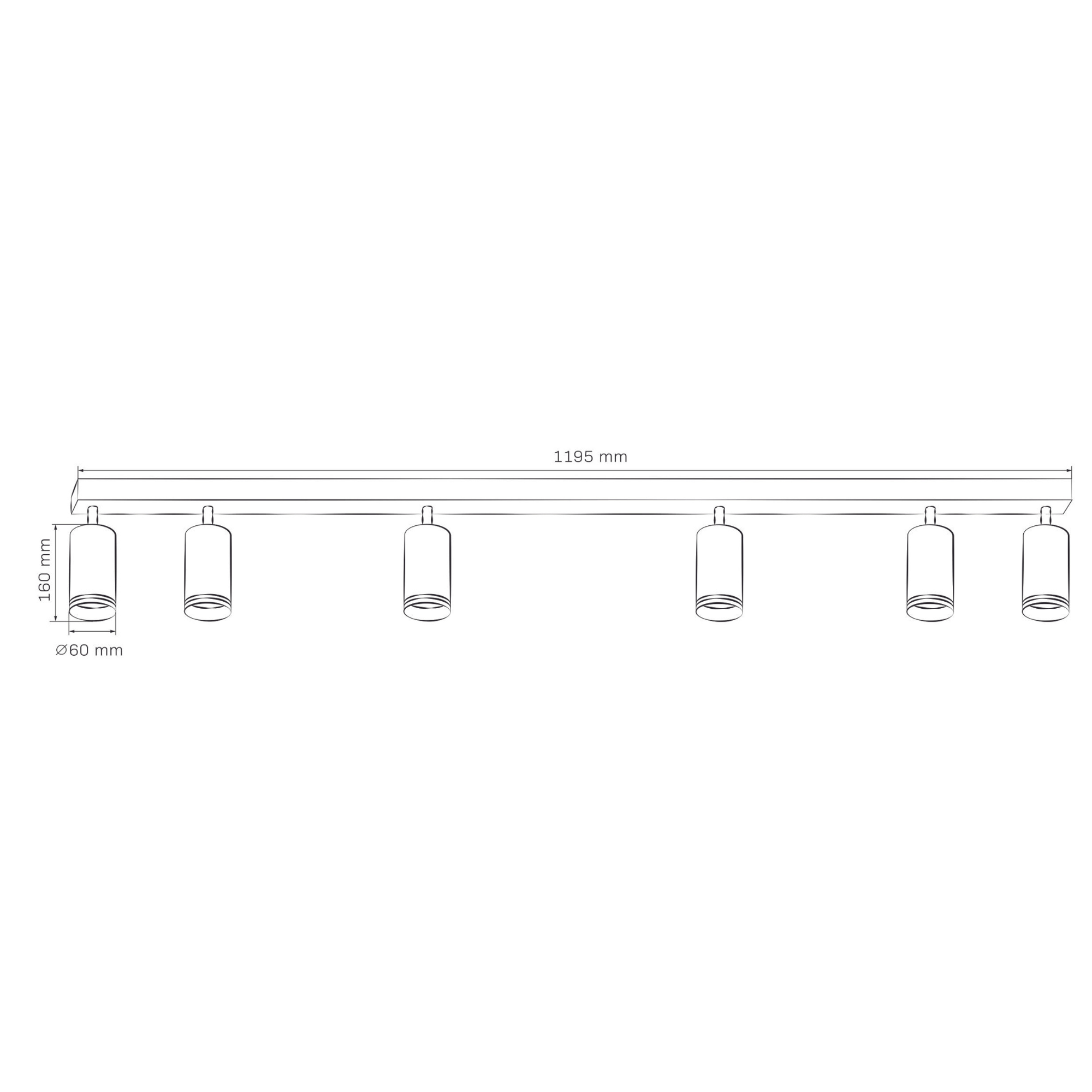 Спот Goldlux 322364 PARIS GU10 6x10W IP20 чорний купити