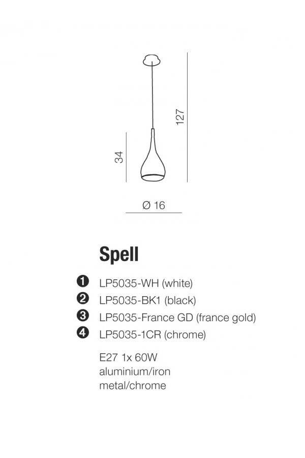 Подвесной светильник Azzardo AZ0286 Spell купити