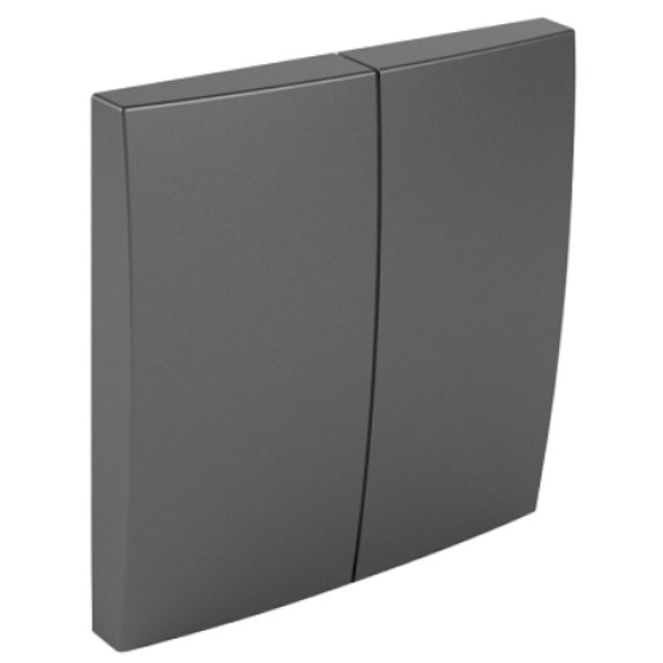 Клавіша вимикача 2кл LOGUS металік графіт (90611 TIS) купити