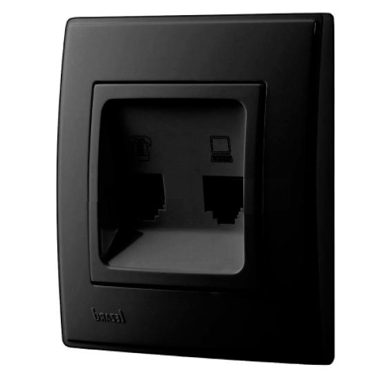 Розетка компьютер+телефон Lezard Lesya, антрацит (705-4242-143) купити