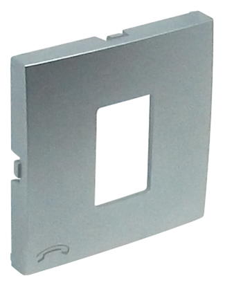 Центральная панель розетки телефонной LOGUS металлик алюминиевый купити