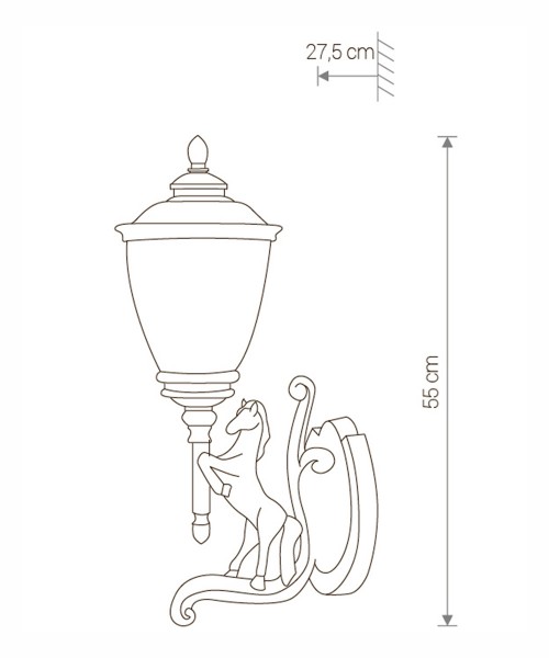 Уличный светильник Nowodvorski 4901 Horse купити