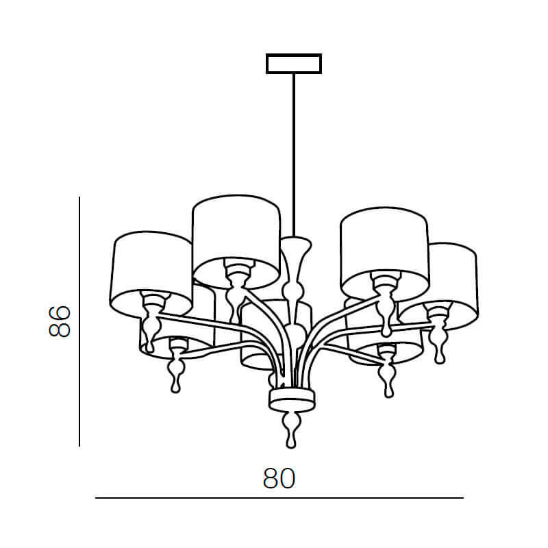 Люстра Azzardo AZ0500 Impress 7 купити