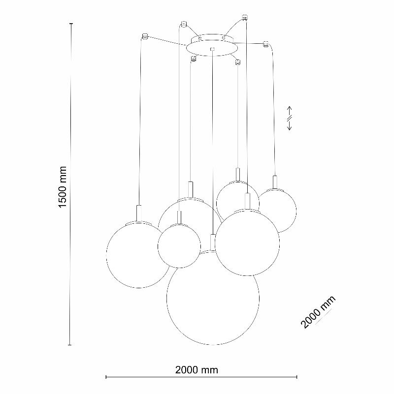 Люстра TK Lighting 4608 CADIX GOLD купити