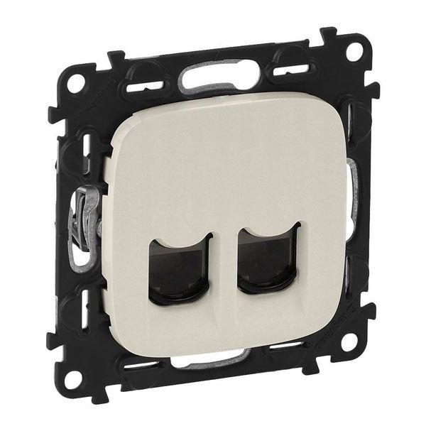 Розетка телефонная RJ11, слоновая кость, Valena ALLURE (753838) купити