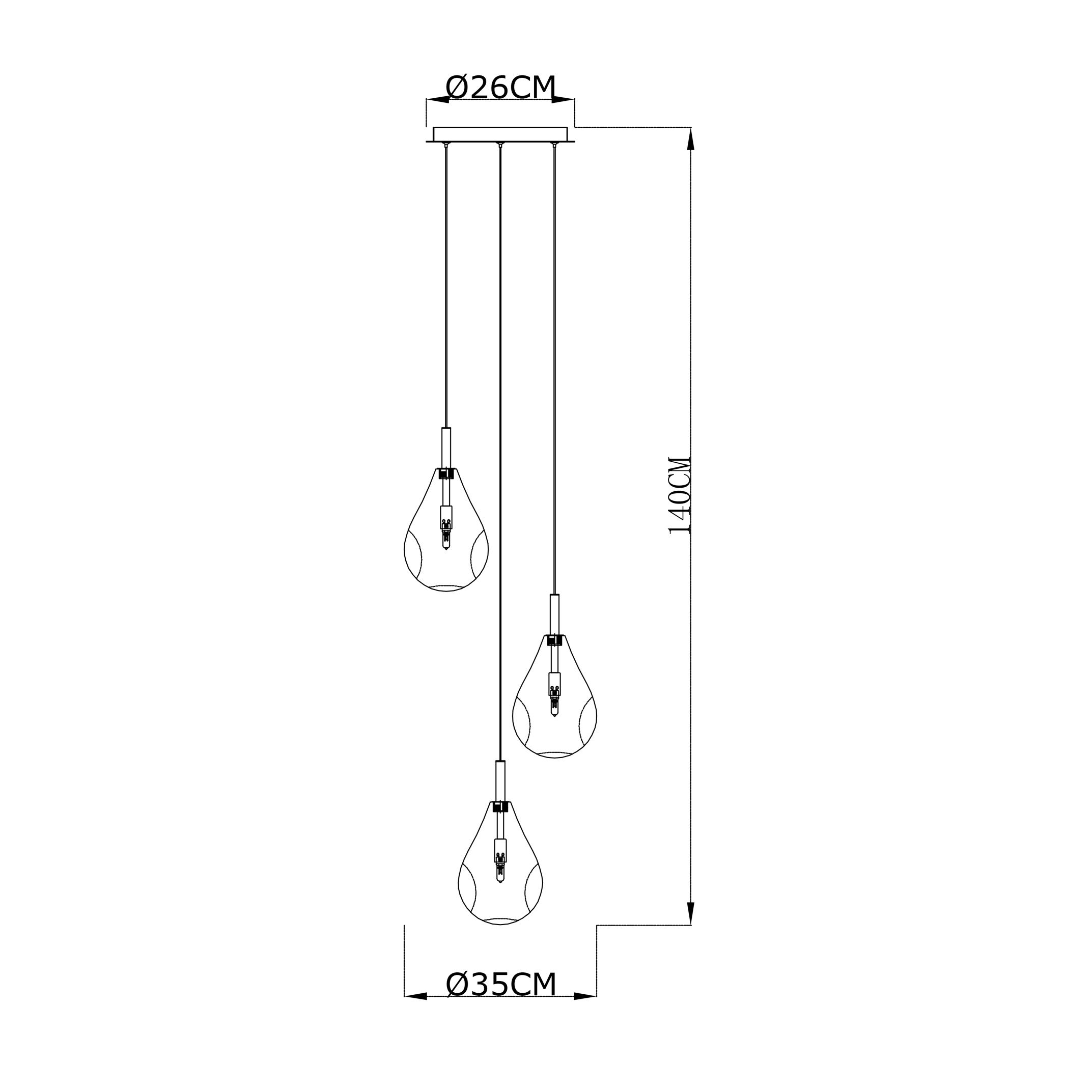 Подвесной светильник Zuma Line MD1921-3B-CLEAR BOSTONI купити