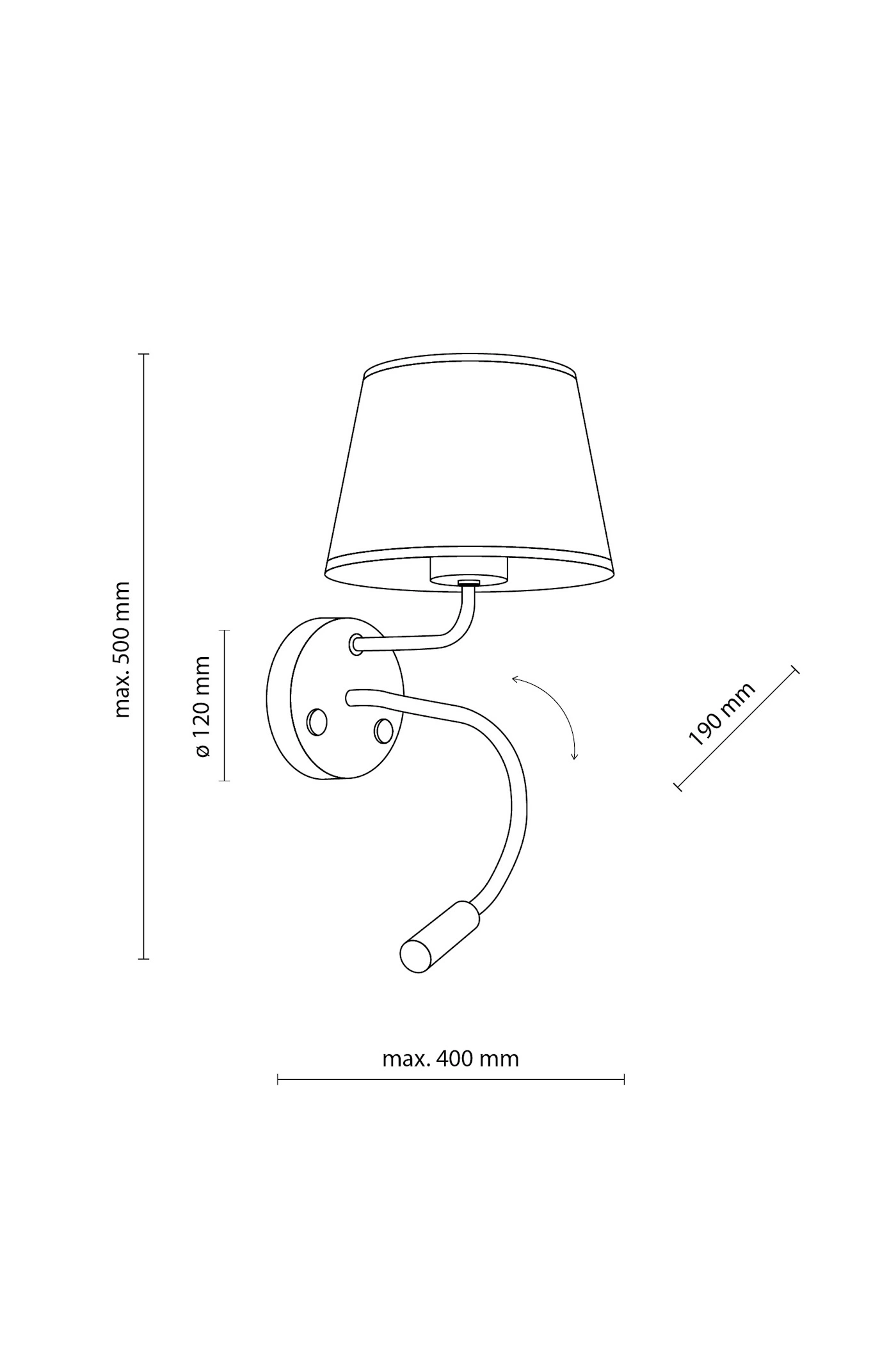 Бра TK Lighting 10081 Maja Black (30595) купити