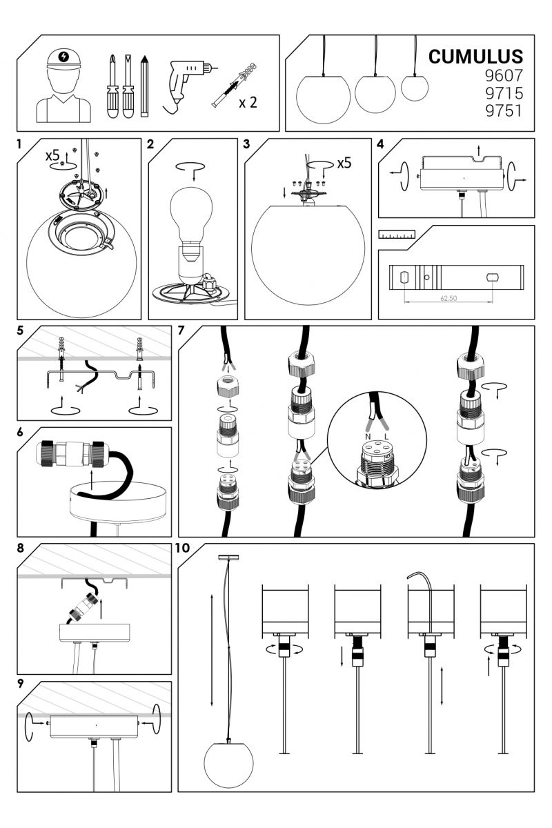 Подвесной светильник Nowodvorski 9715 Cumulus купити