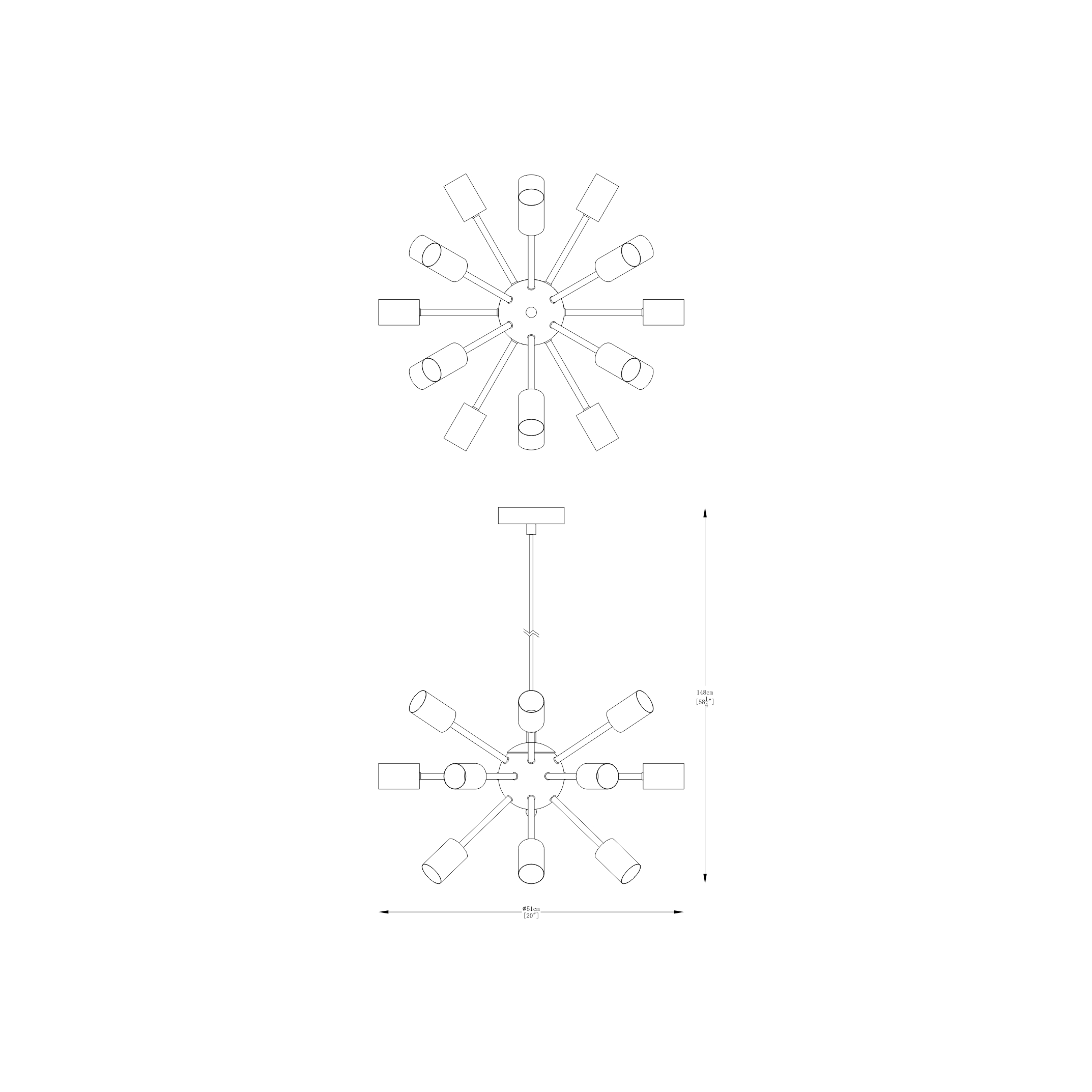 Підвісний світильник Zuma Line A8181-18-CH MANDI купити