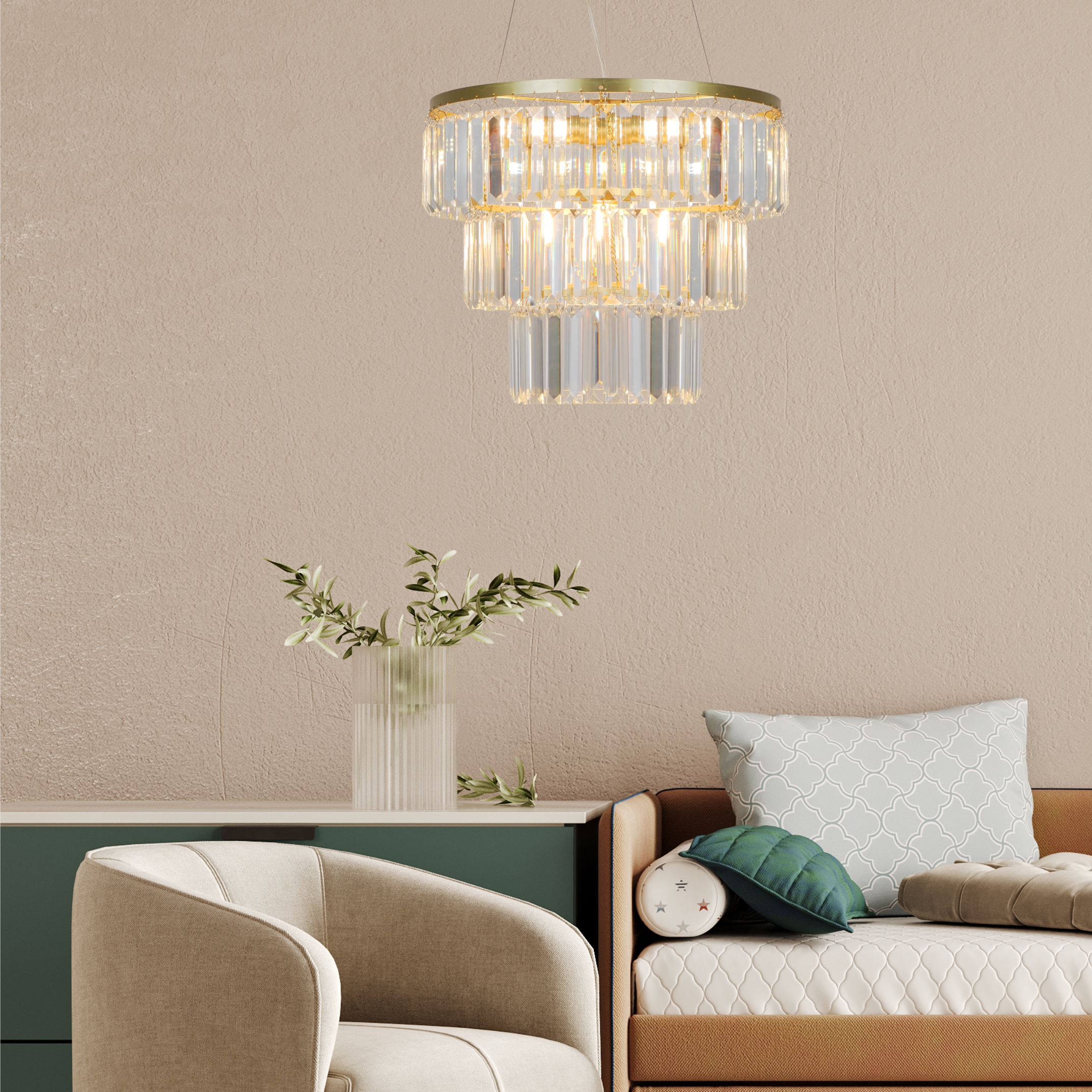 Підвісний світильник Zuma Line P17127-4-1GD TIFANNY купити