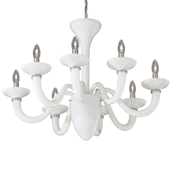 Люстра Ideal Lux WHITE LADY SP8 BIANCO (019390) купити