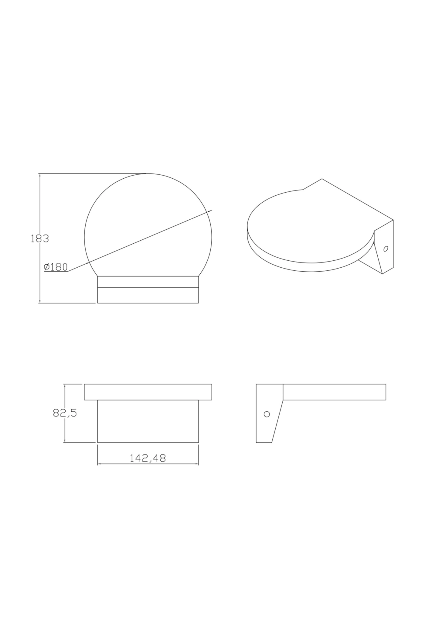 Світильник вуличний Goldlux 324023 Tesa R LED (59732) купити