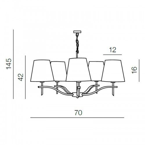 Люстра Azzardo AZ0724 Princessa 5 купити