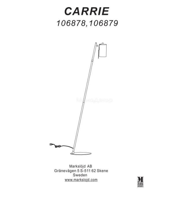 Торшер Markslojd CARRIE 106878 купити