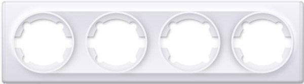 Рамка на 4 прилади OneKeyElectro, колір білий (OKE300401) купити