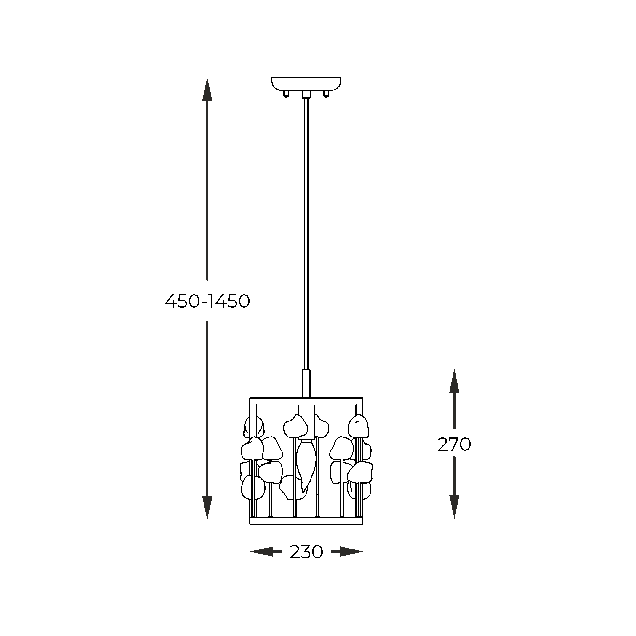 Подвесной светильник Zuma Line P0541-01B-SDAC CAROLINE купити