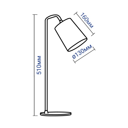 Настільний світильник Feron DE1440 під лампу Е27 чорний (40210) купити