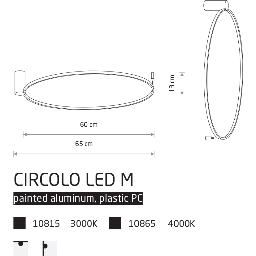 Настінно потолочний Nowodvorski 10865 CIRCOLO LED купити