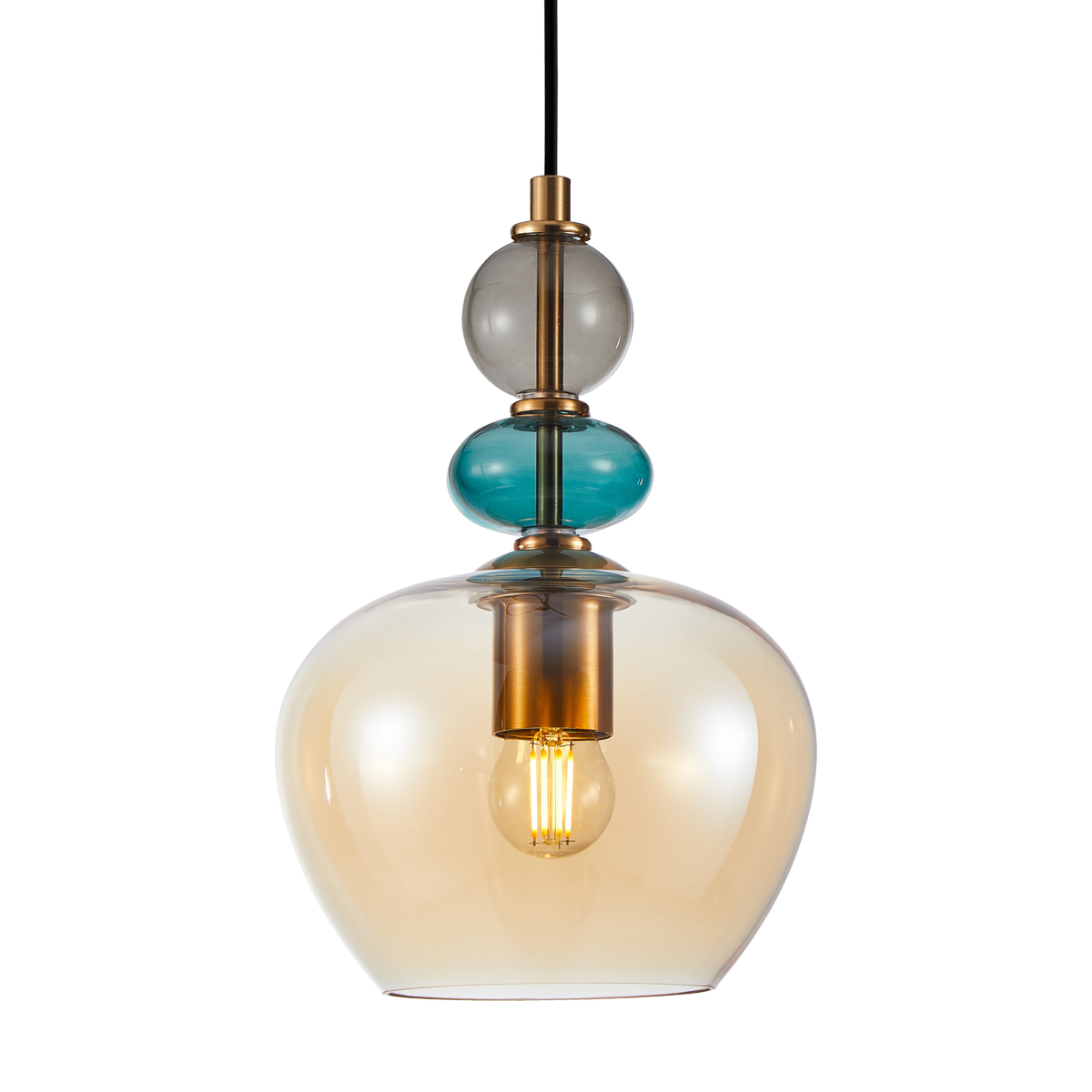 Підвісний світильник ITALUX PND-30263-1A-BRO-AMB Busco купити