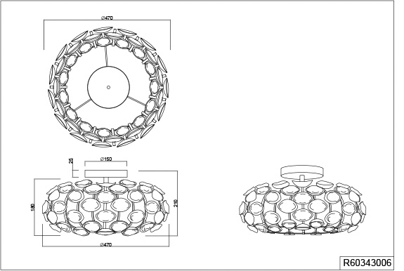 Люстра REALITY R60343006 SPOON купити