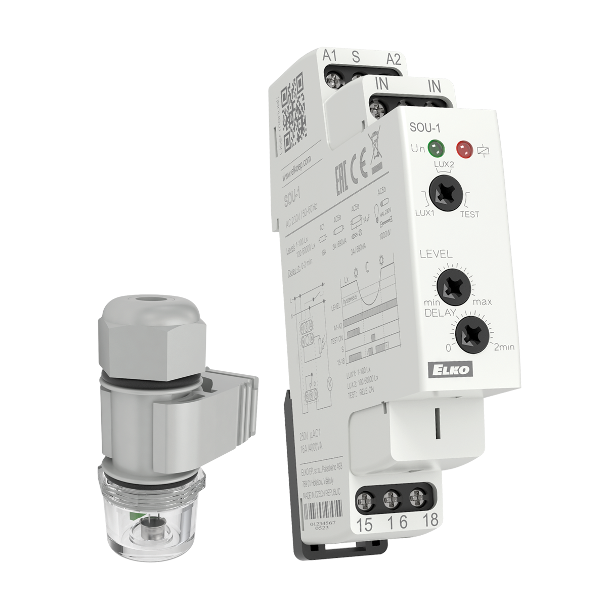 Сутінкове реле Elko-Ep SOU-1 230V + датчик (2100) купити