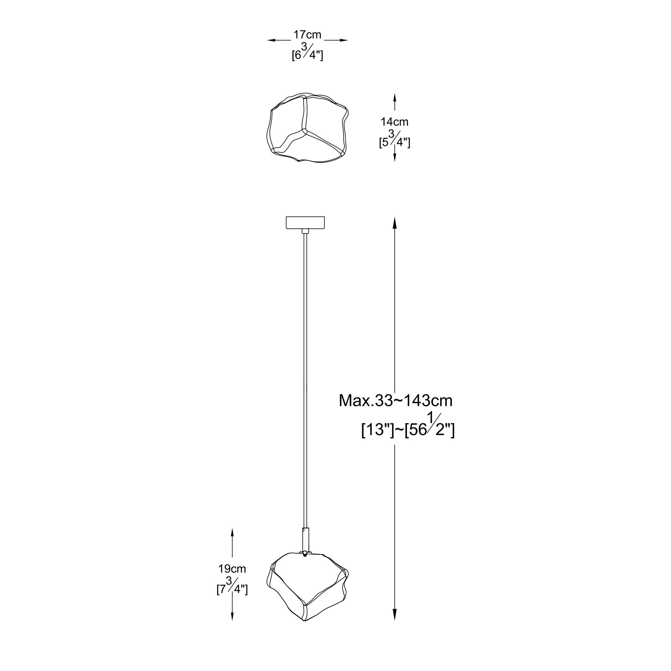 Подвесной светильник Zuma Line P0488-01F-F4HF ROCK купити