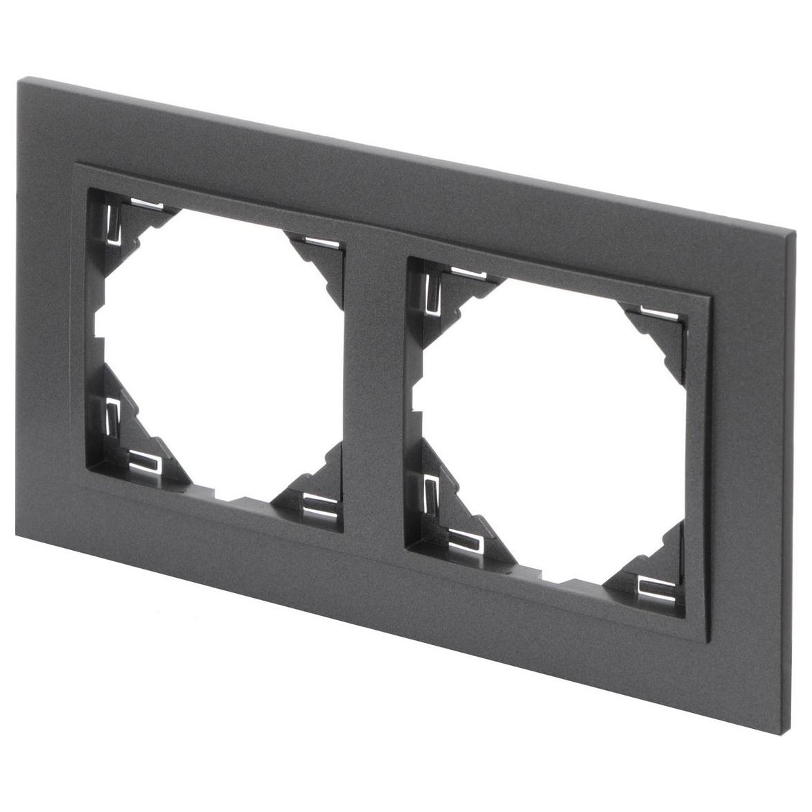 Рамка подвійна універсальна LOGUS графіт металік графіт (90920 TSS) купити