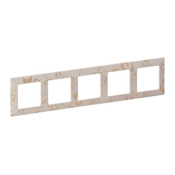 Рамка 5 постов, ампир бежевый, Valena LIFE (754115) купити