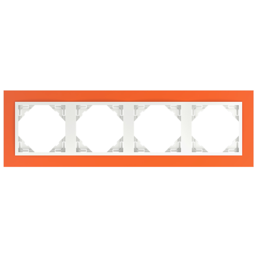 Рамка потрийна универсальная LOGUS помаранчевый металлик ледяной 90930 TJG купити