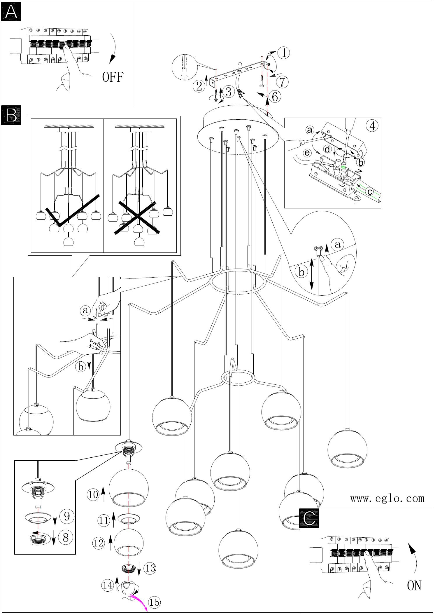 Подвесной светильник Eglo 39511 ROVIGANA купити