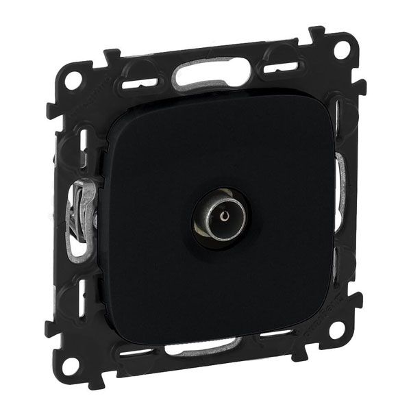 Розетка TV проходная, антрацит, Valena ALLURE (753981) купити