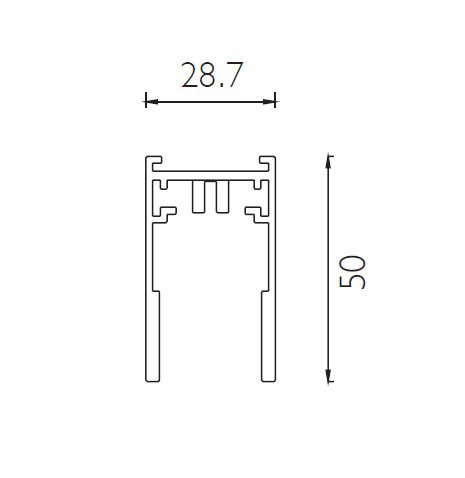 Шина магнітна 1м чорна ESL CS0031 купити
