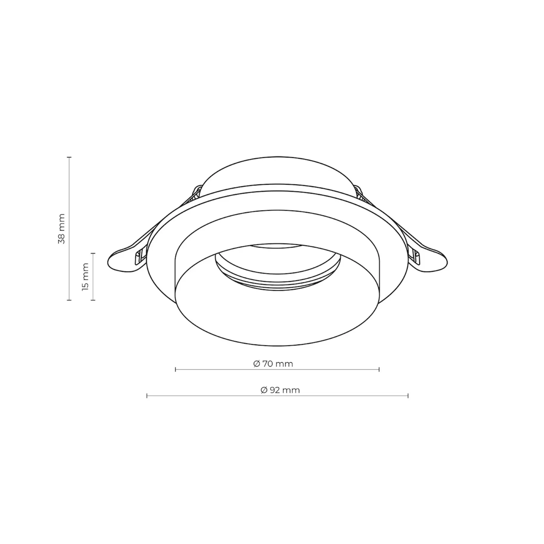 Точковий вбудований світильник TK Lighting 6921 JET WHITE EYE (30538) купити