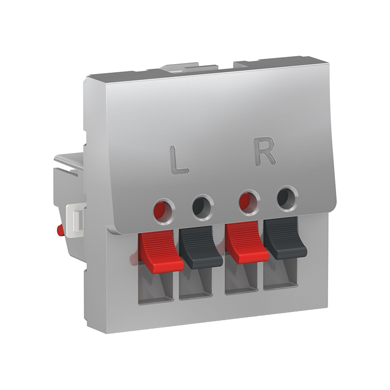 АУДИО-розетка 2-мод., Unica New NU348630 алюминий купити