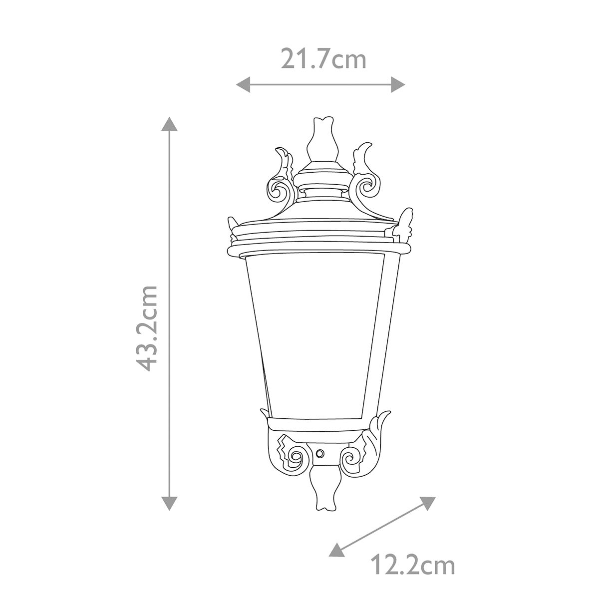 Вуличний світильник Elstead Baltimore 1 Light Medium Half Lantern купити