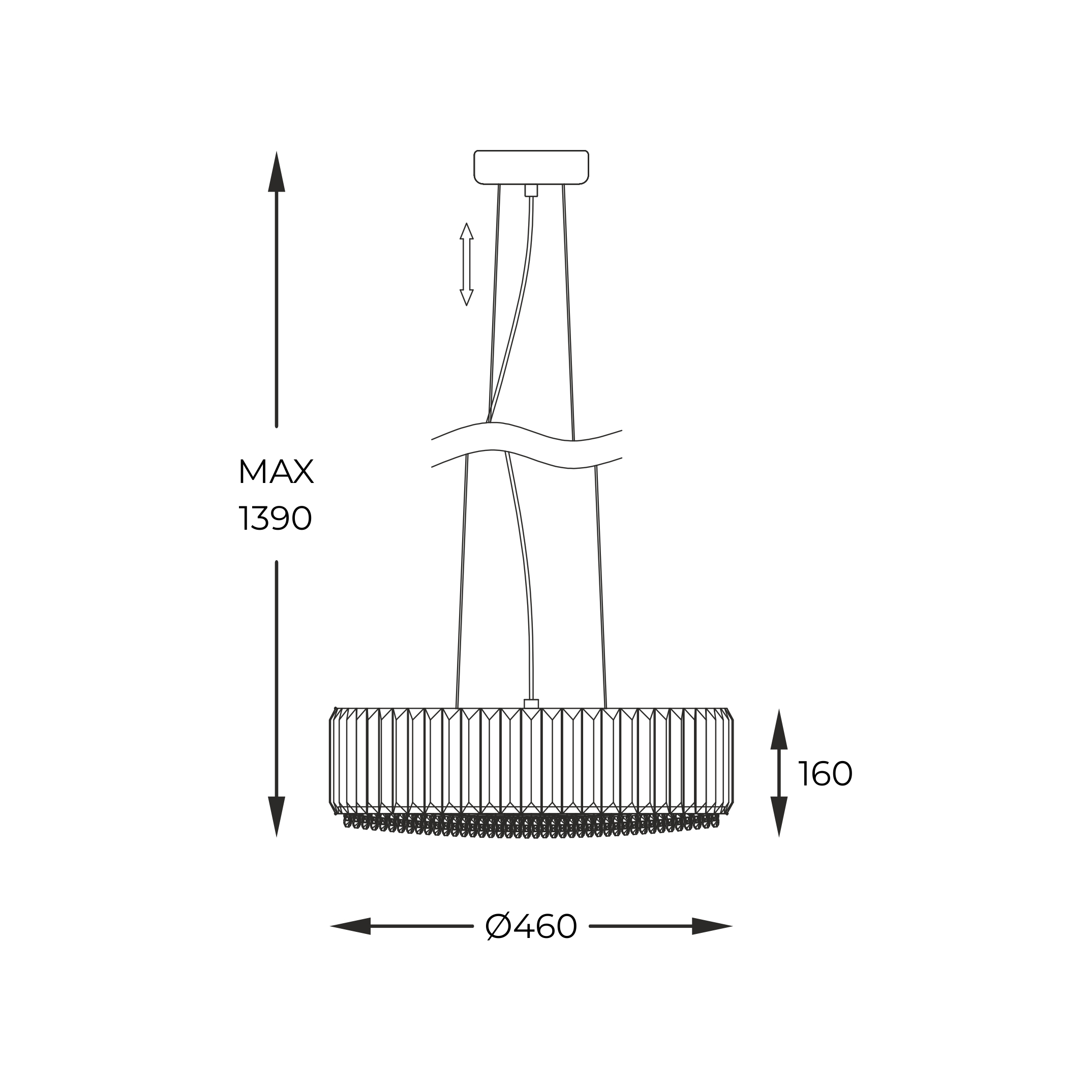 Підвісний світильник Zuma Line P0360-05B-F4AC PRINCE купити