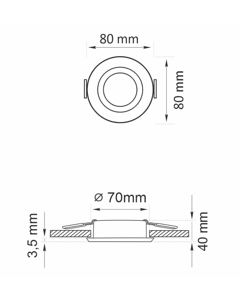 Точковий світильник Goldlux 315441 Boras GU5.3 8W IP44 купити