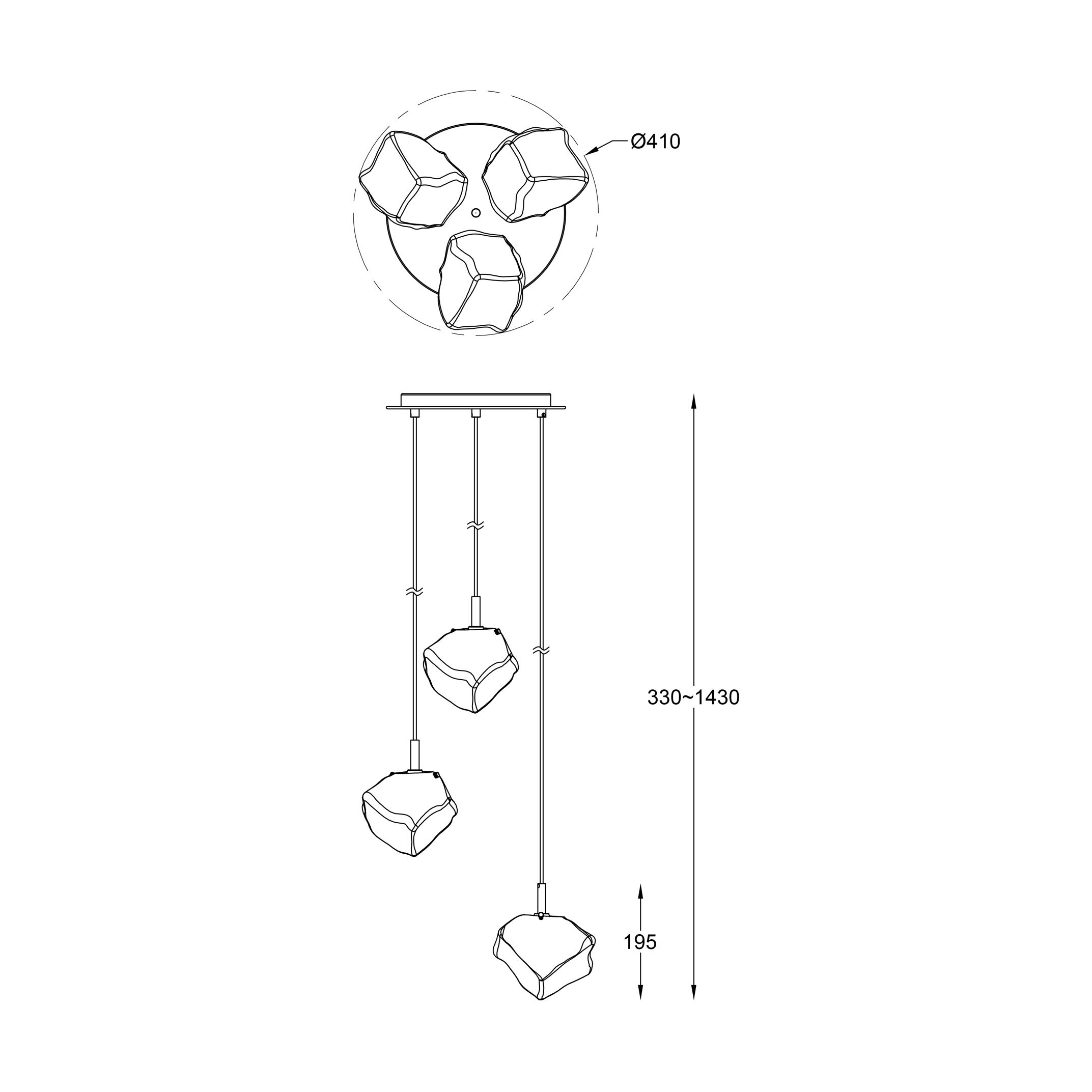 Подвесной светильник Zuma Line P0488-03D-B5FZ ROCK купити