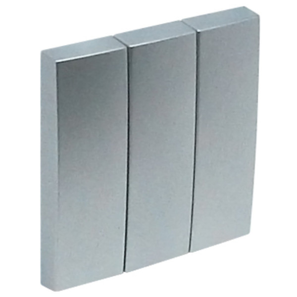 Клавіша вимикача 3-кл LOGUS металік алюмінієвий 90661 TAL купити