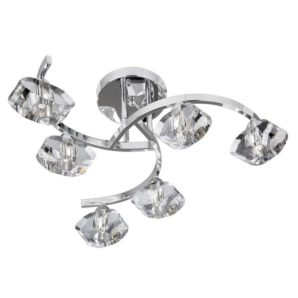 Люстра Searchlight Sculptured Ice 8086-6CC купити
