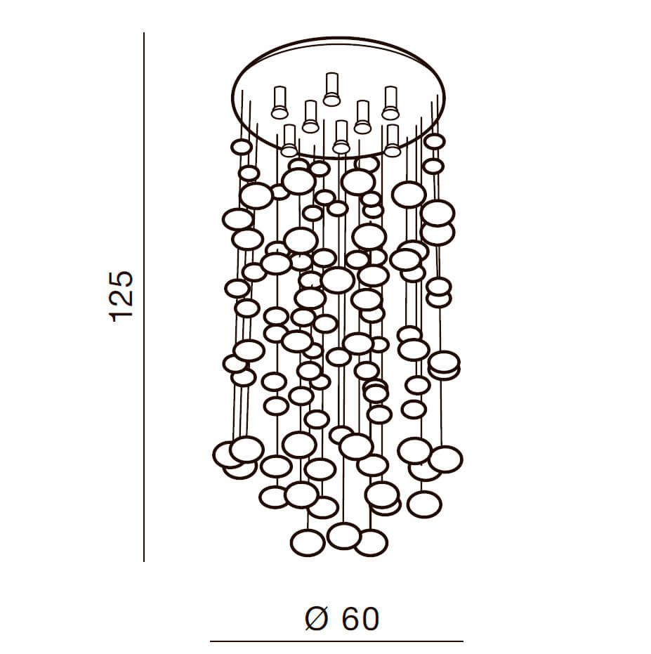 Люстра Azzardo AZ2573 Luvia 125 XL купити