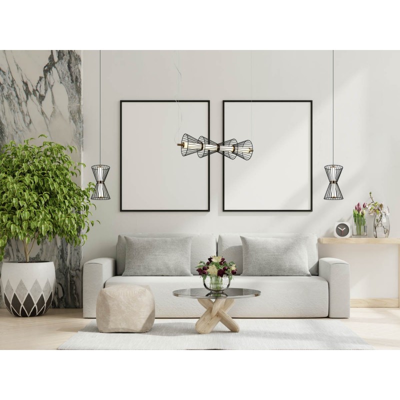 Підвісний світильник ITALUX PND-63849-2-BK Sanke купити