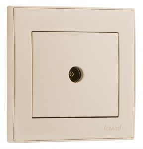 Розетка ТВ концевая, крем Lezard RAIN (703-0388-130) купити