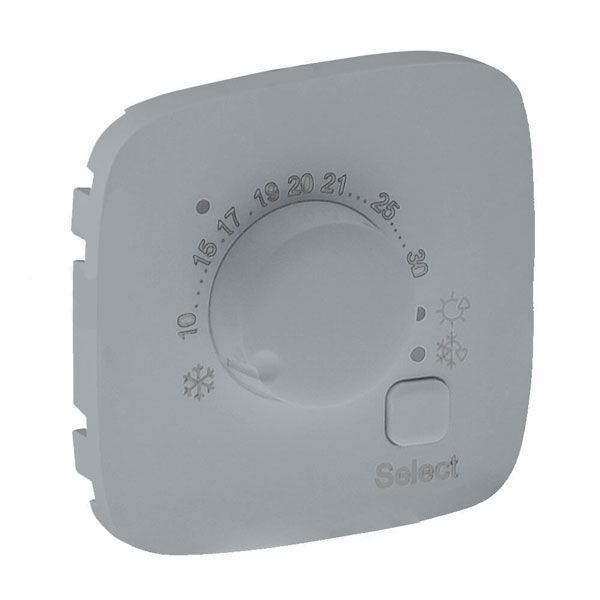 Панель лицевая комнатного термостата, алюминий, Valena ALLURE (755317) купити