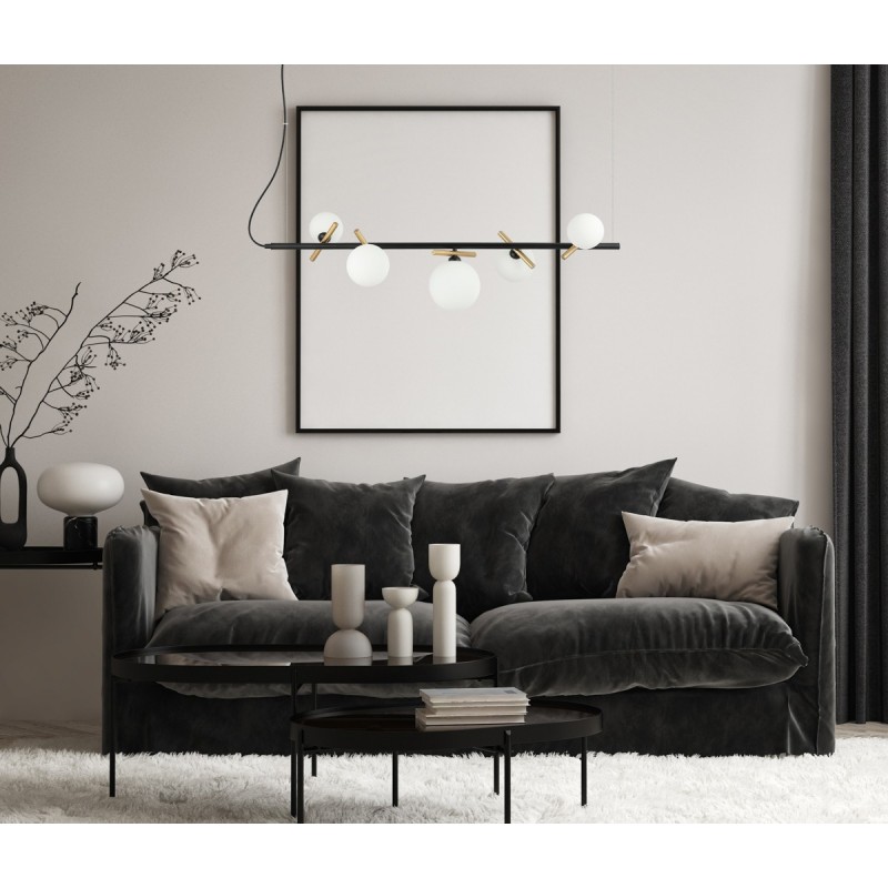 Люстра підвісна ITALUX PND-5622-5-BK-W Reverso купити