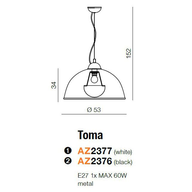 Подвесной светильник Azzardo AZ2376 Toma купити
