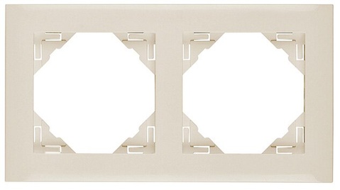 Рамка подвійна універсальна LOGUS слонова кістка (90920 TMF) купити